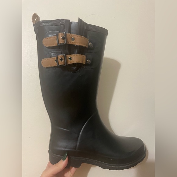 Black Rain Boots - Size 6 - Picture 3 of 8